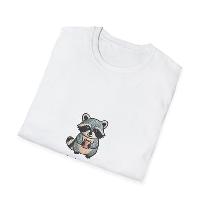 Adorable Snack Dependent Raccoon T-Shirt | Funny Foodie Animal Tee | Cute & Comfy Graphic Top for Snack Lovers