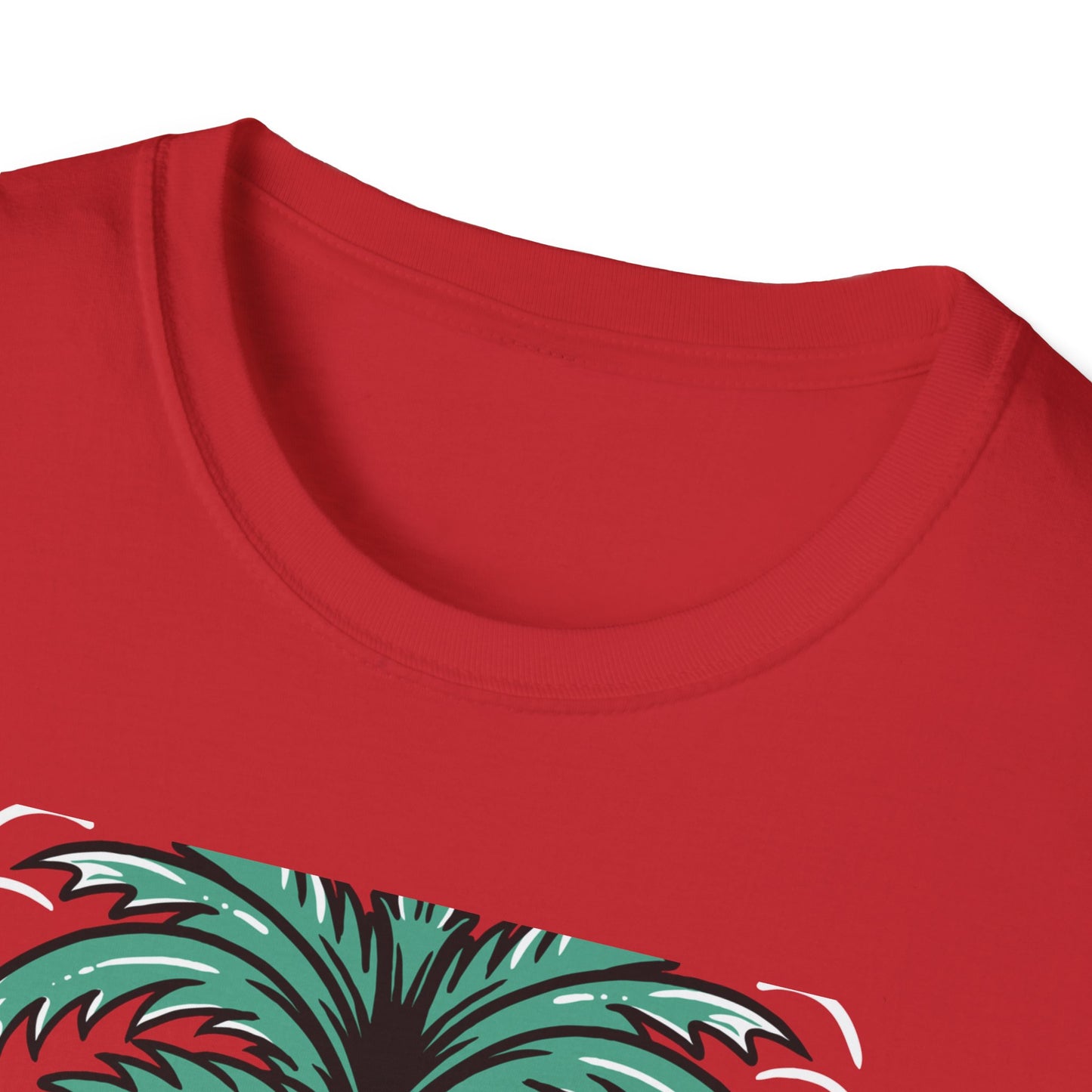 Vibrant Summer Guitar T-Shirt: Cool Palm Tree & Acoustic Beach Tee | Essential Music Lover Vacation Shirt