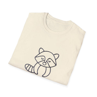 Awesome 'Snack Goals' Raccoon T-Shirt - Unique Braided Graphic Tee for Foodies & Animal Lovers