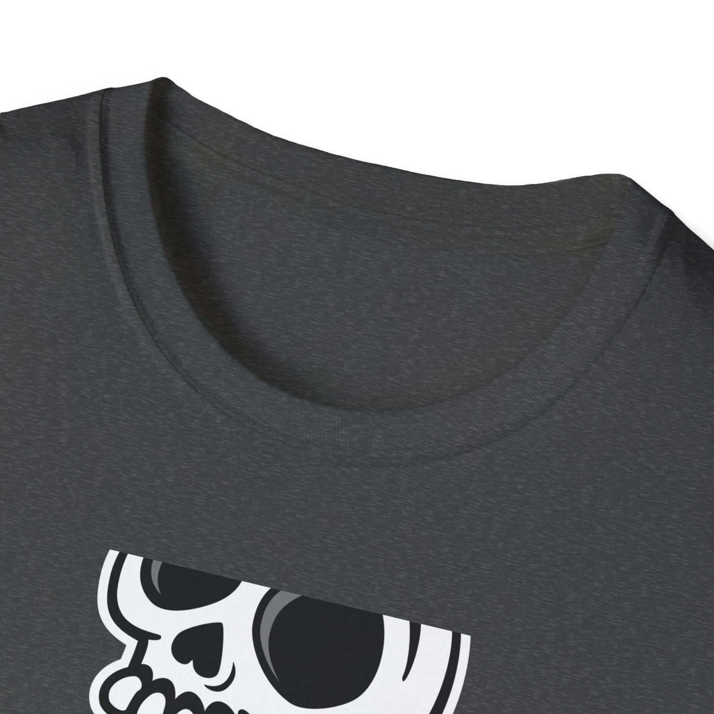Spooky Sweet Skull Ice Cream Cone T-Shirt - Edgy Monster Dessert Tee for Goth & Punk Fans | Unique & Cool