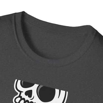 Spooky Sweet Skull Ice Cream Cone T-Shirt - Edgy Monster Dessert Tee for Goth & Punk Fans | Unique & Cool