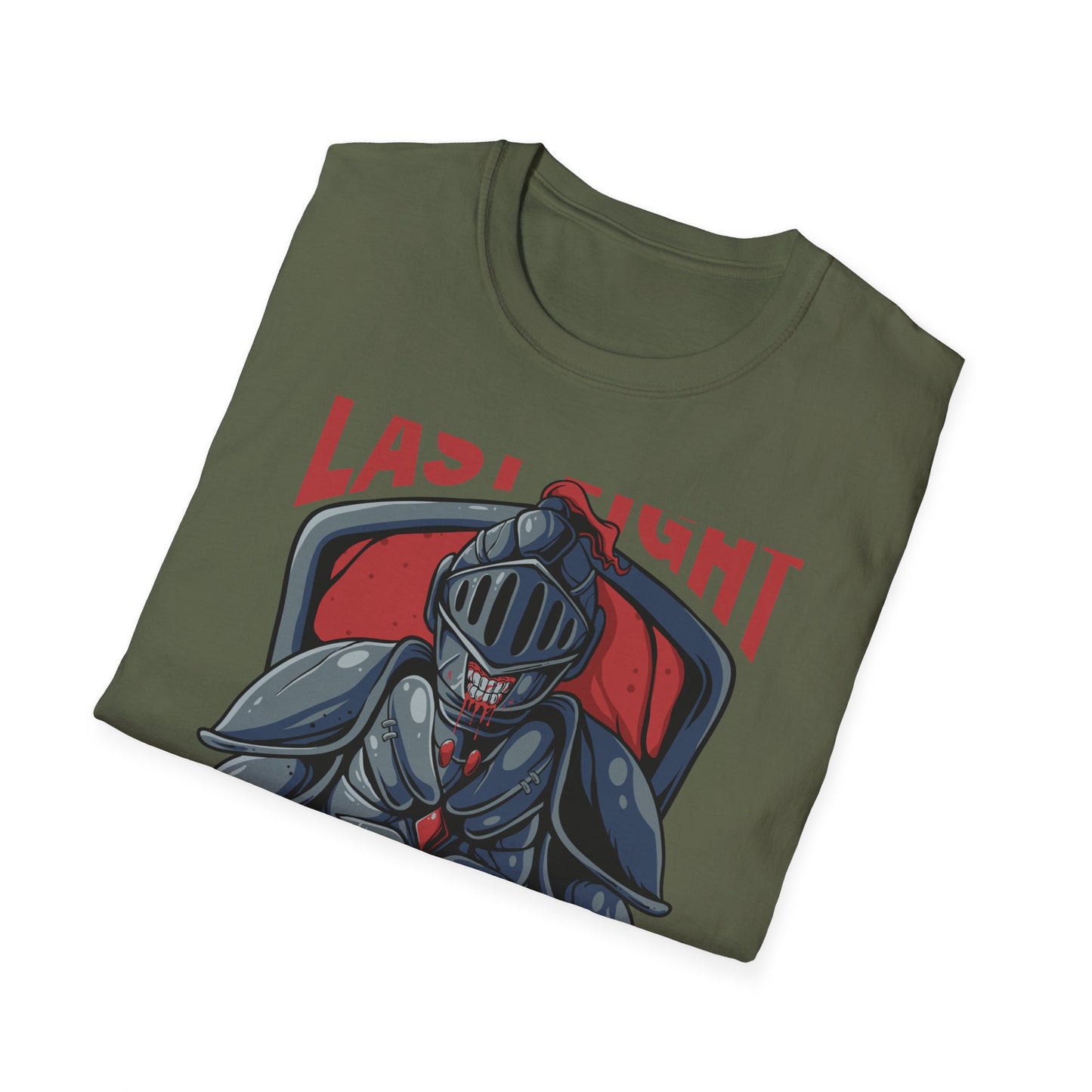 Epic Last Fight Undead Knight T-Shirt | Grim Medieval Warrior Battle Tee | Dark Fantasy Gaming Apparel