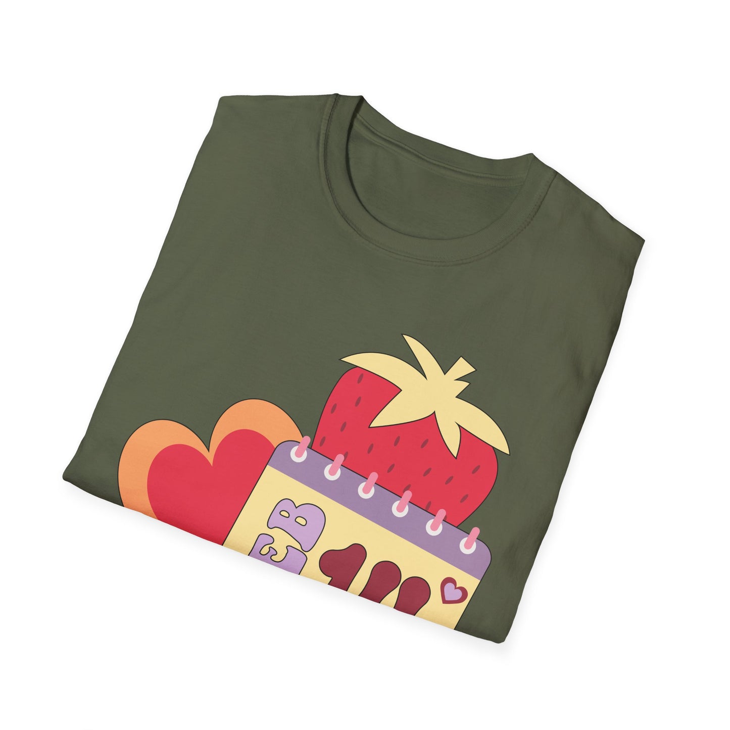 Sweet Valentine's Day T-Shirt: Adorable Feb 14th Strawberry Calendar Design - Perfect Love Gift Tee