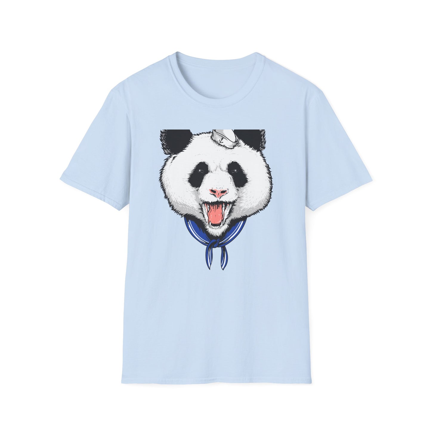 Fierce Sailor Panda T-Shirt | Unique Nautical Roaring Animal Graphic Tee for Bold Style