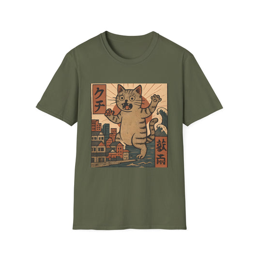 Kaiju Cat Rampage Funny T-Shirt