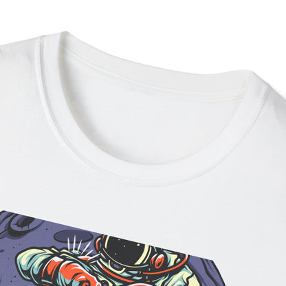 Epic Spaceman Time Check T-Shirt | Retro Astronaut Moon Mission Tee | Unique Sci-Fi Graphic Apparel for Space Lovers