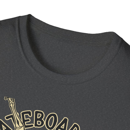 Cool Vintage Skeleton Skater T-Shirt | Live Fast Die Young Retro Skateboarding Graphic Tee for Extreme Fans