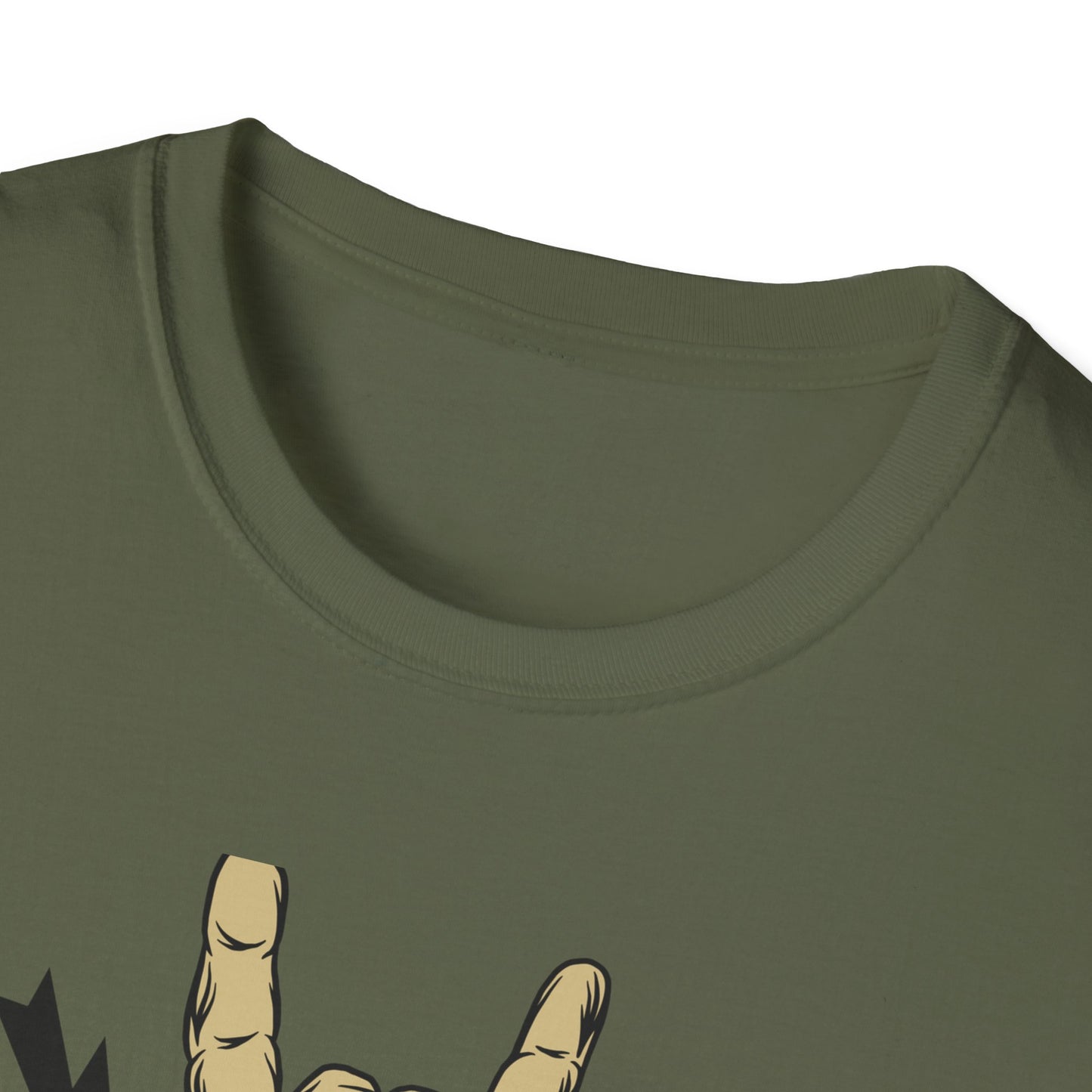 Epic Let's Rock On T-Shirt - Electrifying Rock N Roll Hand Sign Tee for Music Lovers & Concerts | Dynamic Spiked Wristband Design