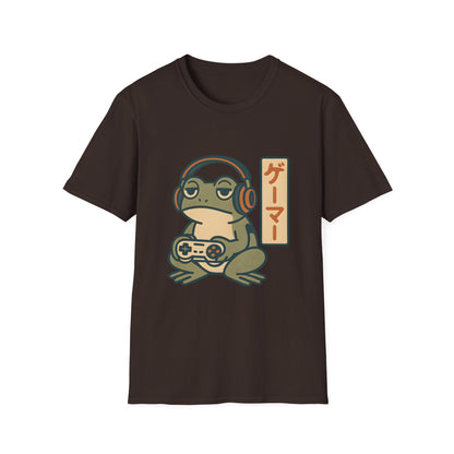 Gamer Frog Headphones Graphic T-Shirt