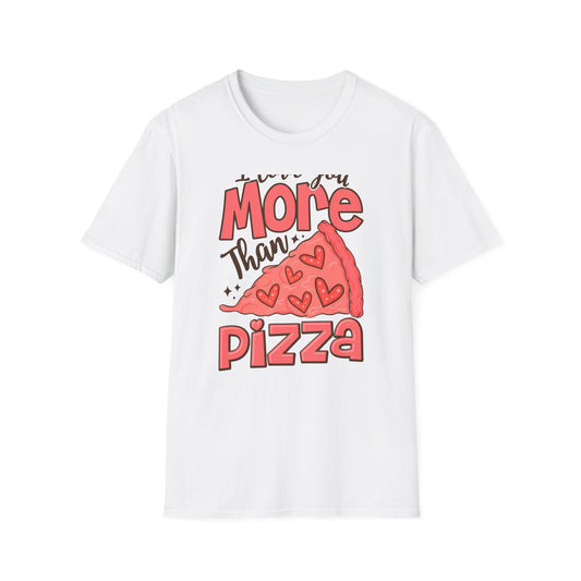 Hilarious 'I Love You More Than Pizza' T-Shirt - Cute Valentine's Day Gift for Foodie Couples & Partners
