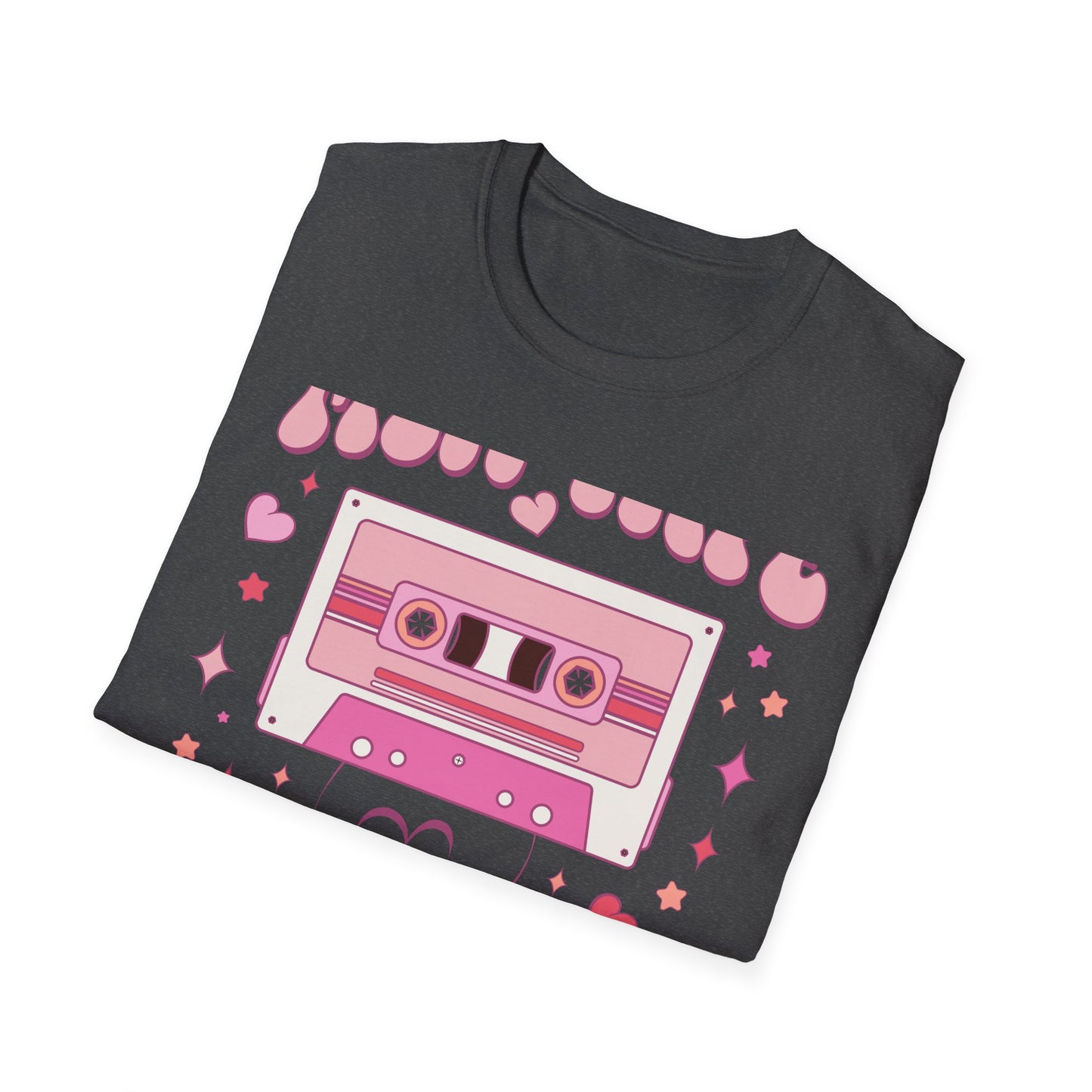Groovy Mix Tape Love Songs T-Shirt | Retro Cassette Music Lover Tee | Sweet Vintage Valentine's Day Gift