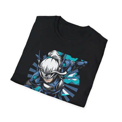 Epic Cybernetic Warrior Anime T-Shirt | Dynamic Futuristic Hero Manga Tee for Gamers & Sci-Fi Fans