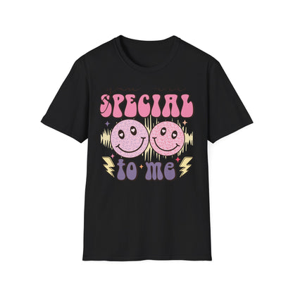 Groovy 'You Are Special To Me' T-Shirt | Retro Smiley Heart Eyes Tee | Unique Appreciation Gift for Loved Ones