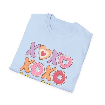 Sweet XOXO Kisses & Donuts T-Shirt | Adorable Retro Valentine's Love Tee Gift