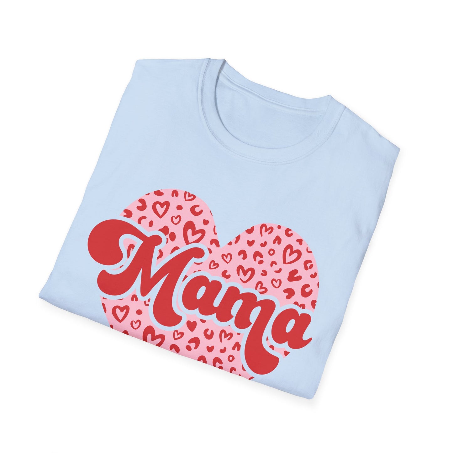 Chic Mom Leopard Heart T-Shirt | Adorable Mama Tee Gift | Perfect Mother's Day & Everyday Love Top