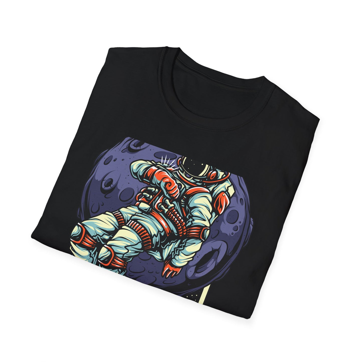 Epic Spaceman Time Check T-Shirt | Retro Astronaut Moon Mission Tee | Unique Sci-Fi Graphic Apparel for Space Lovers