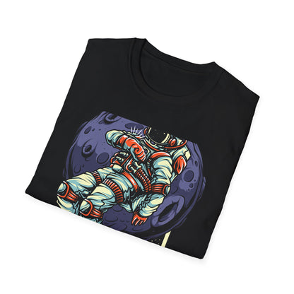 Epic Spaceman Time Check T-Shirt | Retro Astronaut Moon Mission Tee | Unique Sci-Fi Graphic Apparel for Space Lovers