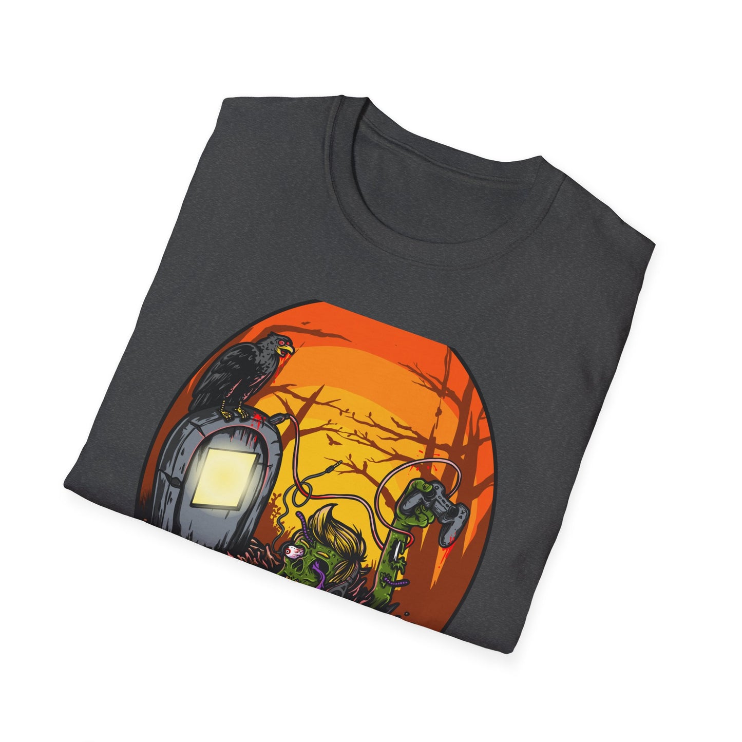Epic Zombie Gamer T-Shirt: Undead Rising for Next-Gen Play | Spooky Horror Gaming Tee for Gamers