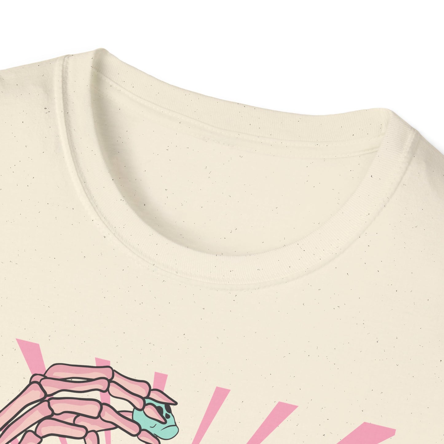 Spooky Sweet Skeleton 'You Make My Heart' T-Shirt | Pastel Goth Skull Popcorn Tee | Edgy Valentine's Day Gift for Unique Love
