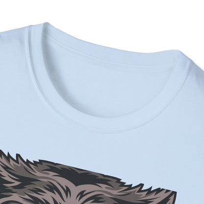 Unleash Your Inner Beast: Fierce Snarling Alpha Wolf T-Shirt - Dominant Wildlife Graphic Tee for Men