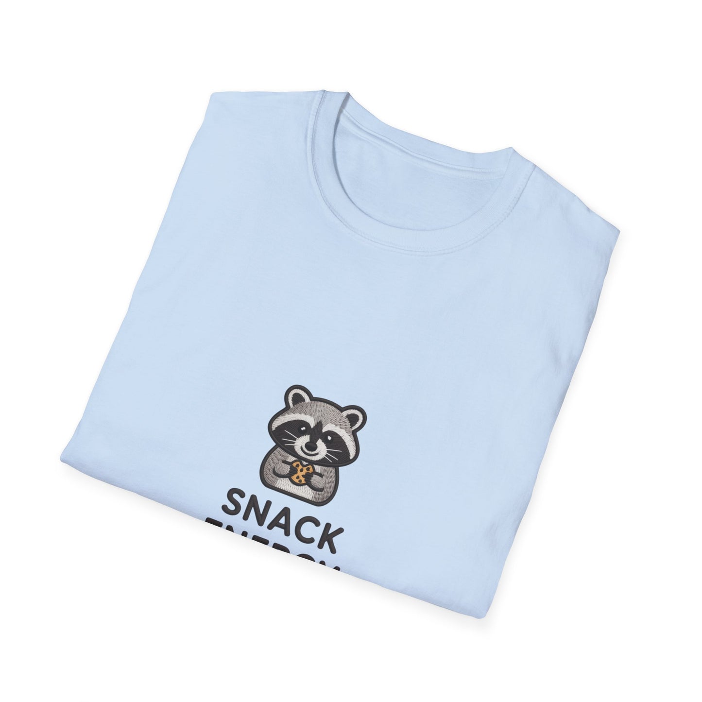 Cute Raccoon Snack Energy T-Shirt | Adorable Cookie Lover Tee | Funny Foodie Animal Fan Shirt | Ultimate Comfort Apparel