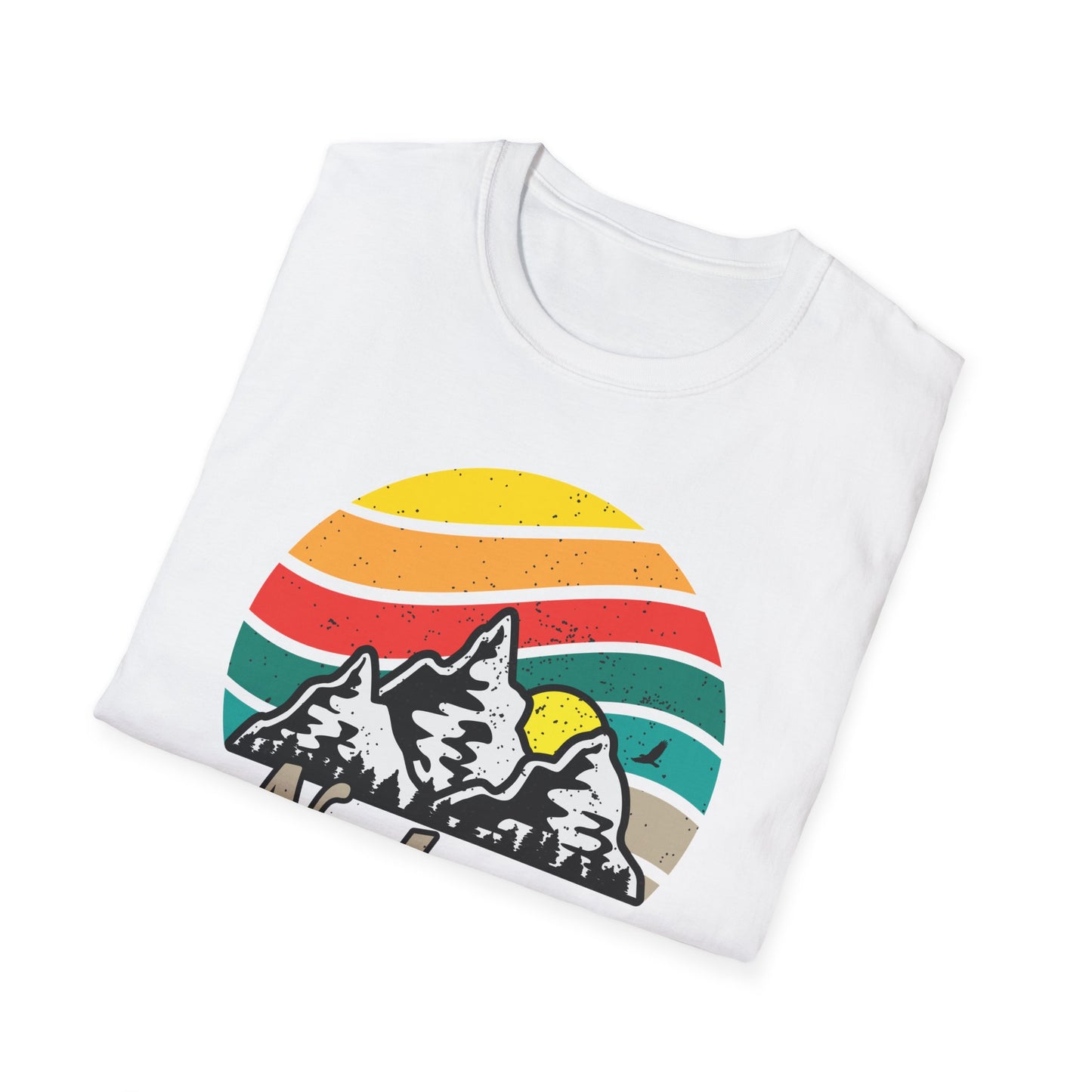 Inspiring Vintage Nature Mountains T-Shirt | Retro Outdoors Adventure Tee with 'Nature Brings Hope' Design | Essential Hiking & Camping Shirt