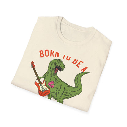 Epic Born to be a Rock Star T-Rex T-Shirt - Roaring Dinosaur Guitar Tee | Music Lover & Dino Fan Gift