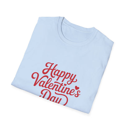 Charming Happy Valentine's Day T-Shirt | Sweet Heart Script Love Tee | Perfect Festive Gift for Her & Him