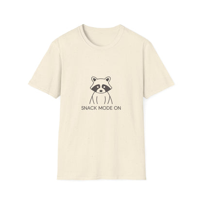 Ultimate Snack Mode Raccoon T-Shirt | Funny Trash Panda Tee for Foodies & Cozy Days | Cute Animal Lover Gift