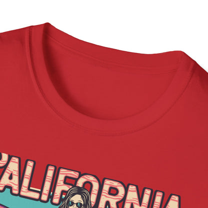 California Surfing Paradise T-Shirt | Retro San Diego Beach Babe Tee - Iconic Summer Waves & Vacation Apparel
