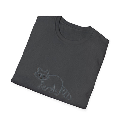 Hilarious 'Snack Loading' Raccoon T-Shirt | Cute Animal Foodie Tee | Unique Braided Rope Design Gift