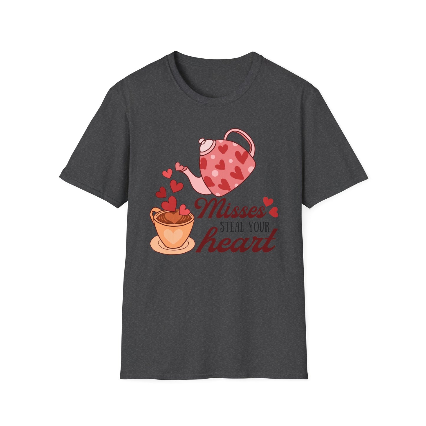 Charming 'Steal Your Heart' Teapot T-Shirt | Adorable Valentine's Day Love & Tea Lover Gift | Sweet Romantic Tee