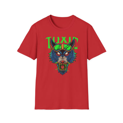 Vicious Toxic Wolf T-Shirt: Electrifying Rave Streetwear Tee with Neon Goggles – Unleash Your Edgy Style!