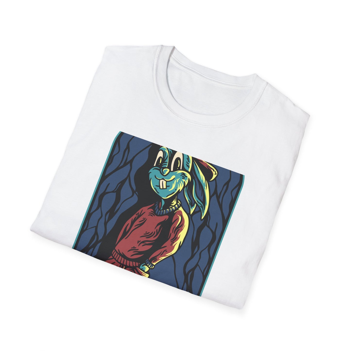 Cool Hip Hop Rabbit T-Shirt | Trendy Streetwear Bunny Tee | Vibrant Urban Animal Design | Unique & Awesome Unisex Apparel