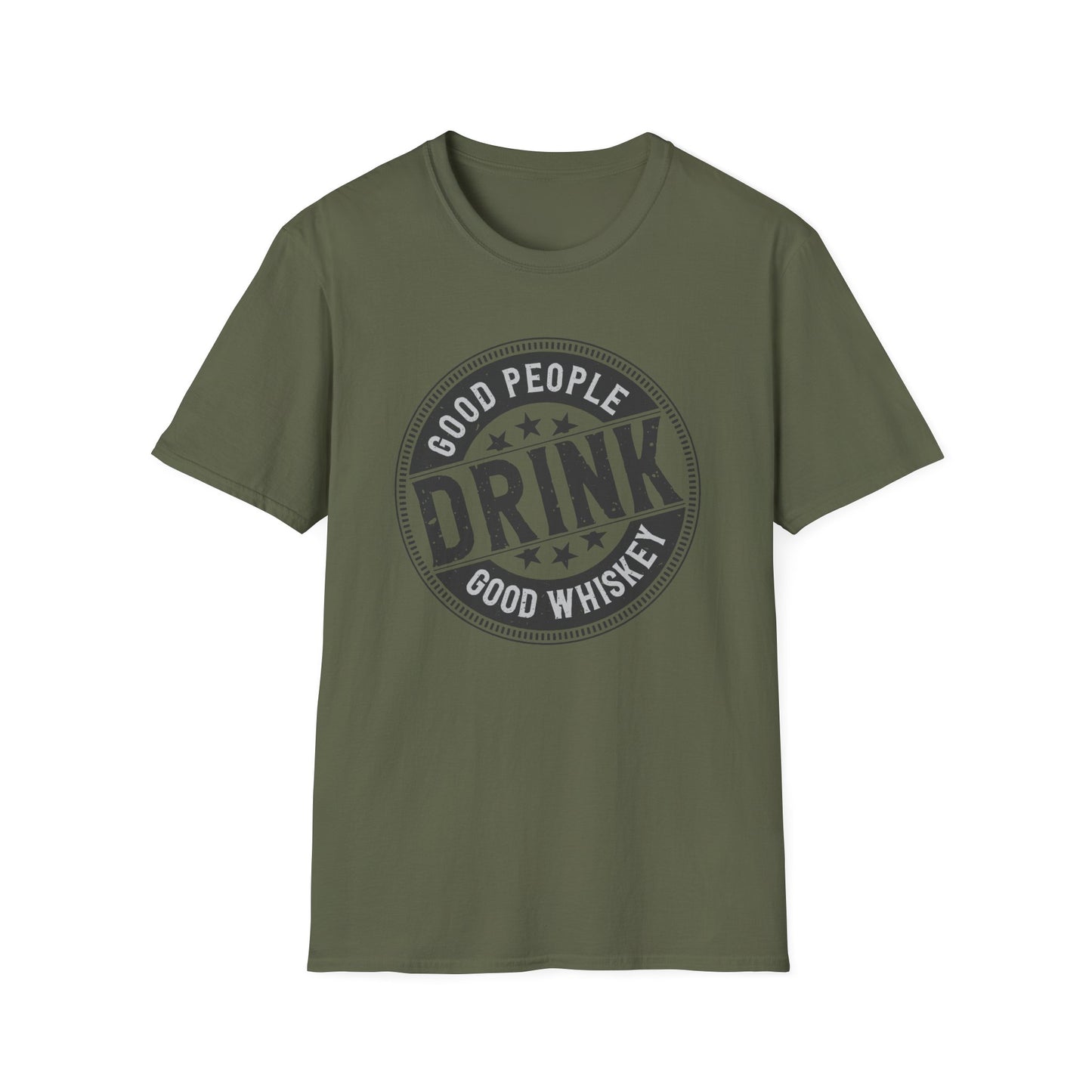 Vintage 'Good People Drink Good Whiskey' T-Shirt | Classic Whiskey Lover Tee for Bar Nights & Gifts
