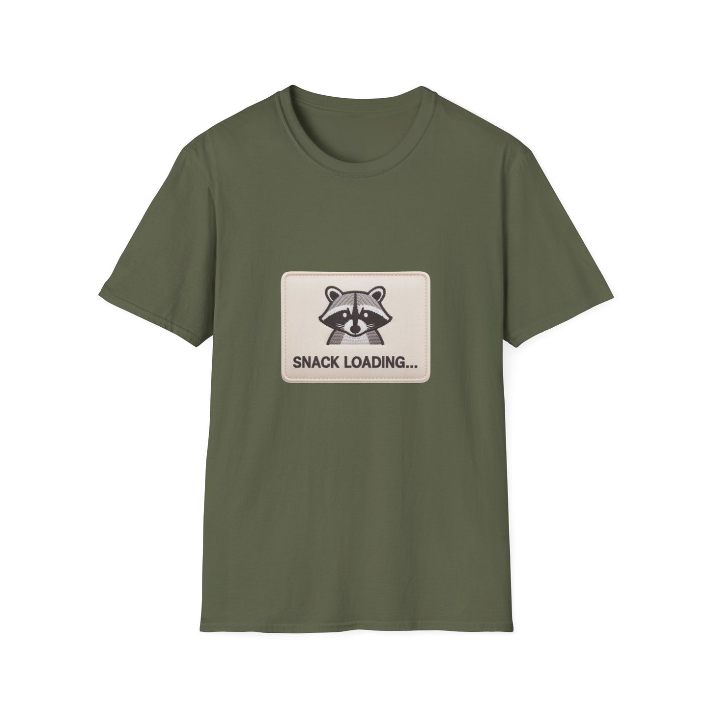 Awesome 'Snack Loading' Raccoon T-Shirt - Funny Animal Humor Tee for Foodies, Gamers & Hungry Souls!