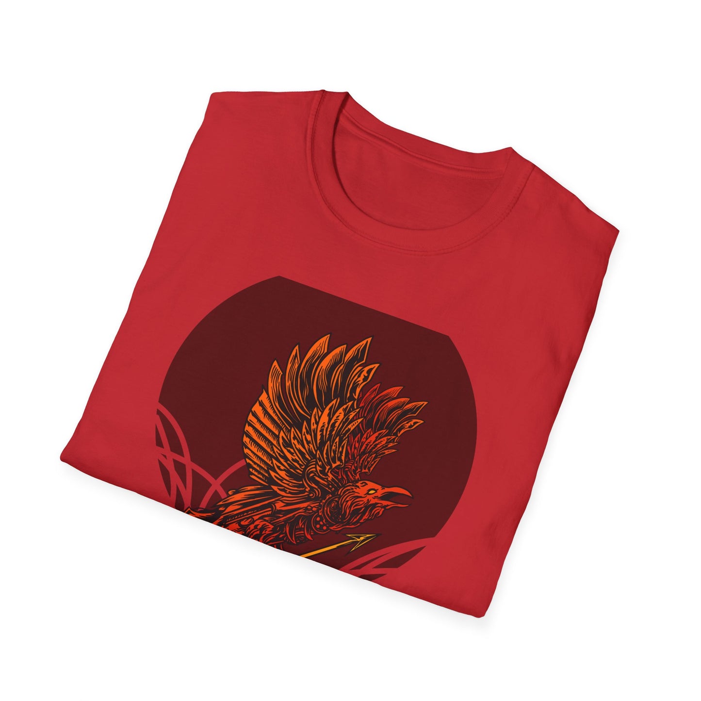 Fierce Mythical Raven Phoenix Warrior T-Shirt - Striking Tribal Art Statement Tee