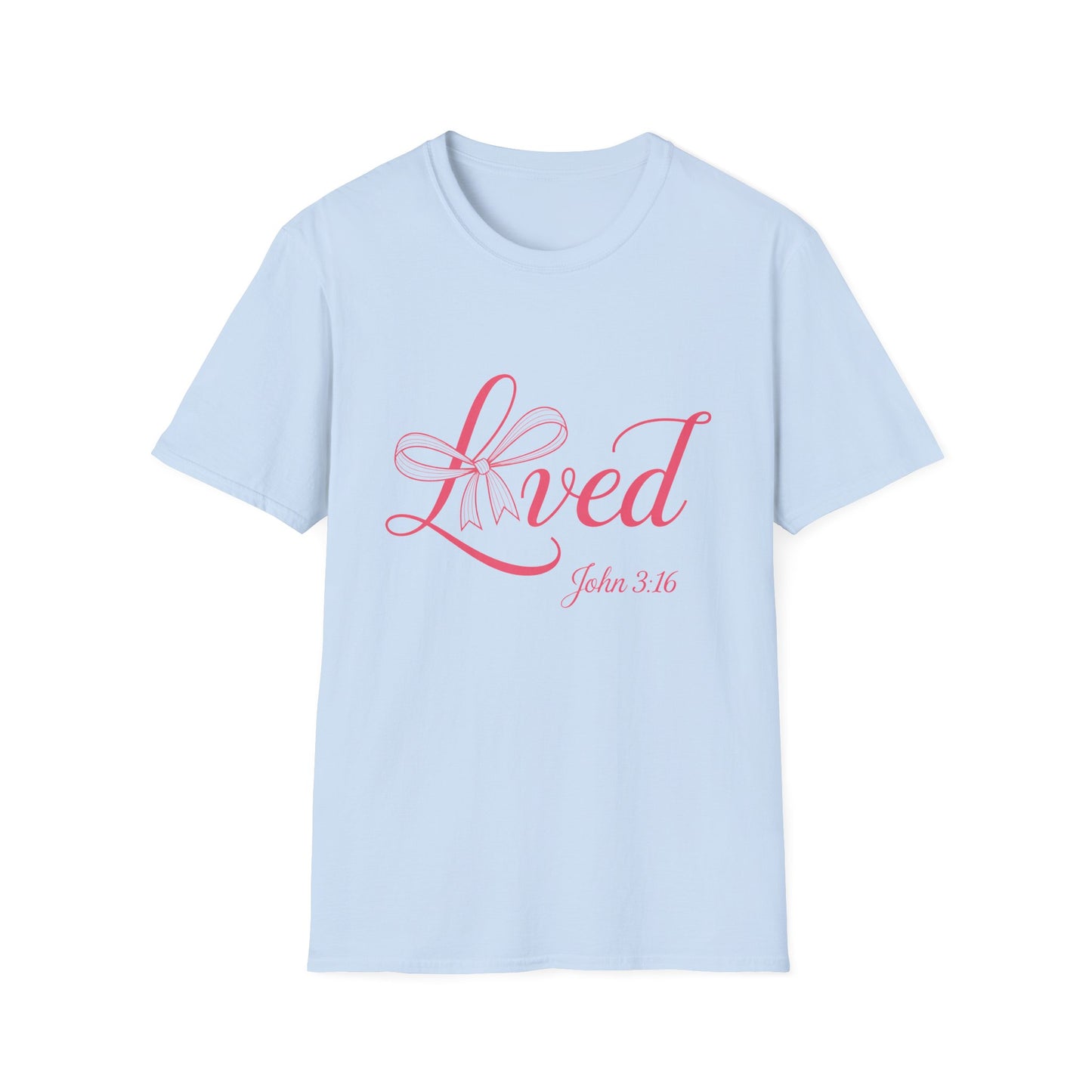 Inspiring 'Loved' John 3:16 Christian T-Shirt for Women - Beautiful Scripture Faith Tee Gift