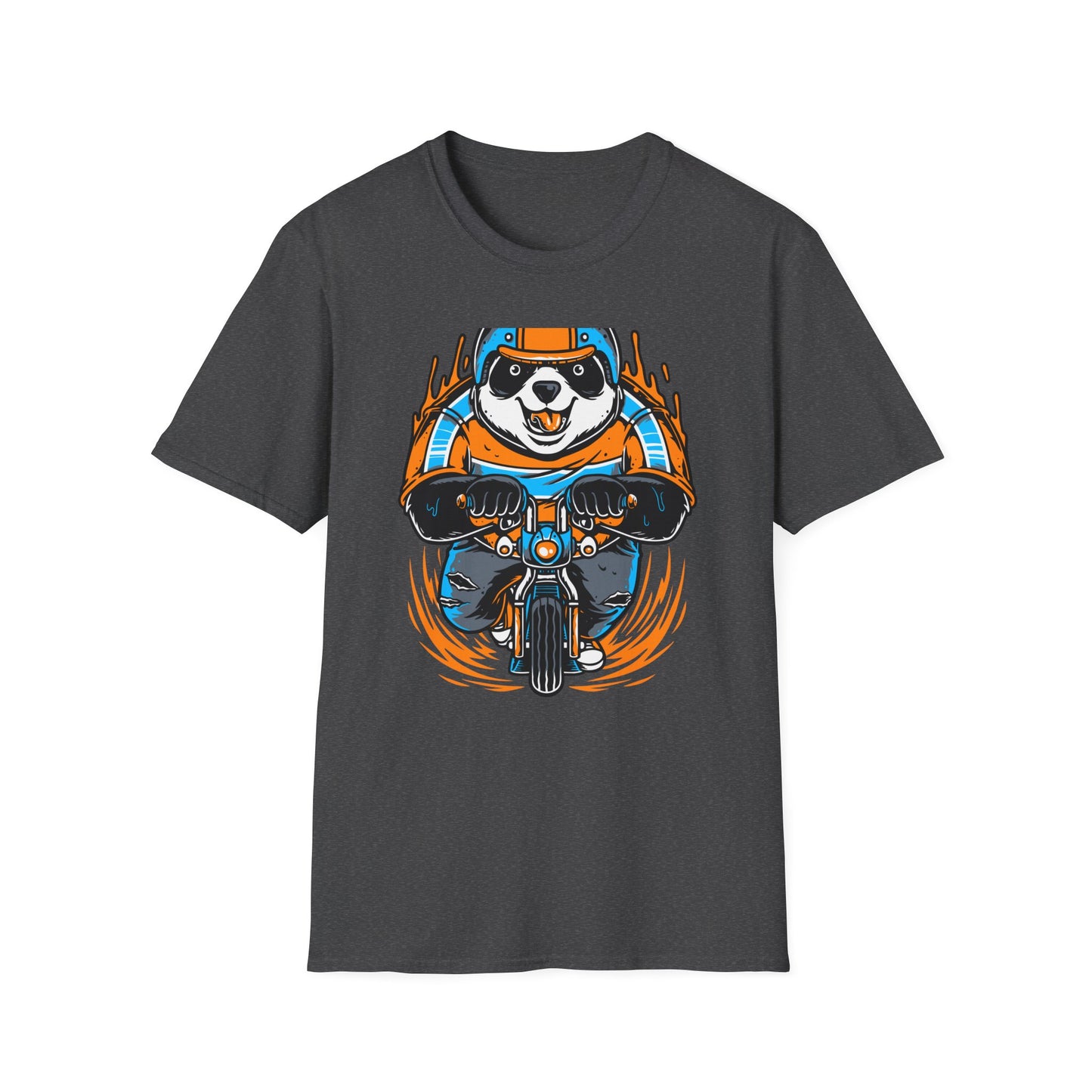 Epic Panda Biker T-Shirt! Cool Motorcycle Riding Animal Graphic Tee. Vibrant, Unique & Fun for Riders & Panda Lovers. Must-Have!