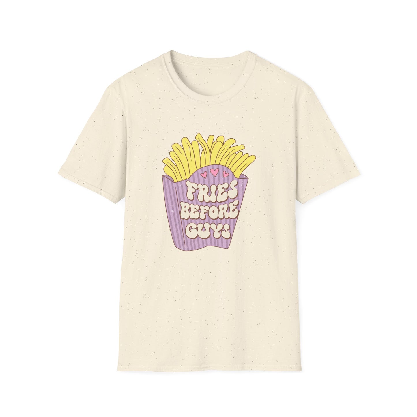 Hilarious "Fries Before Guys" T-Shirt | Trendy Retro Foodie Tee for Women, Bachelorette Parties & Best Friend Gifts