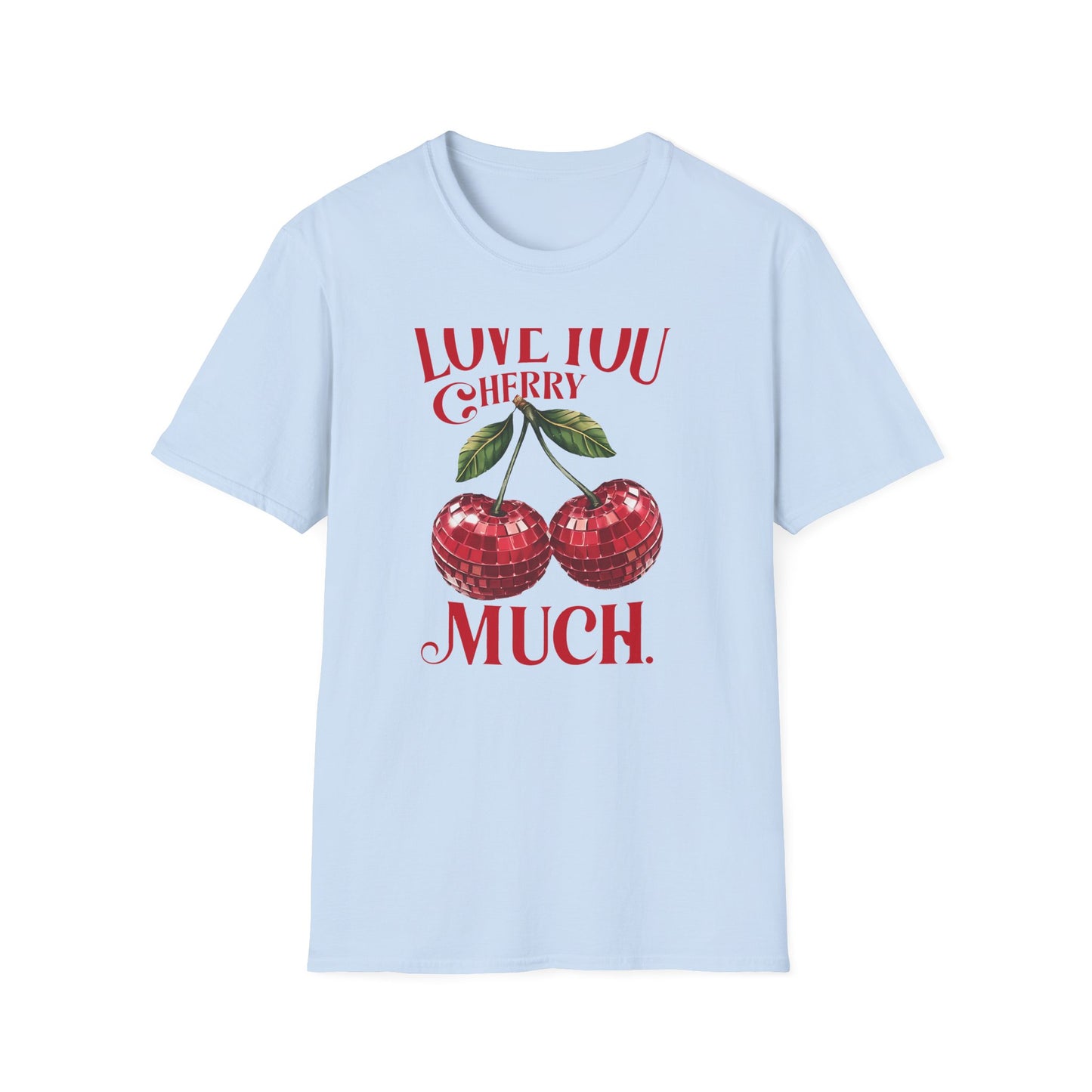 Sparkling Disco Cherry Love T-Shirt | 'Love You Cherry Much' Punny Tee | Retro Valentine's Gift | Unique Graphic Tee
