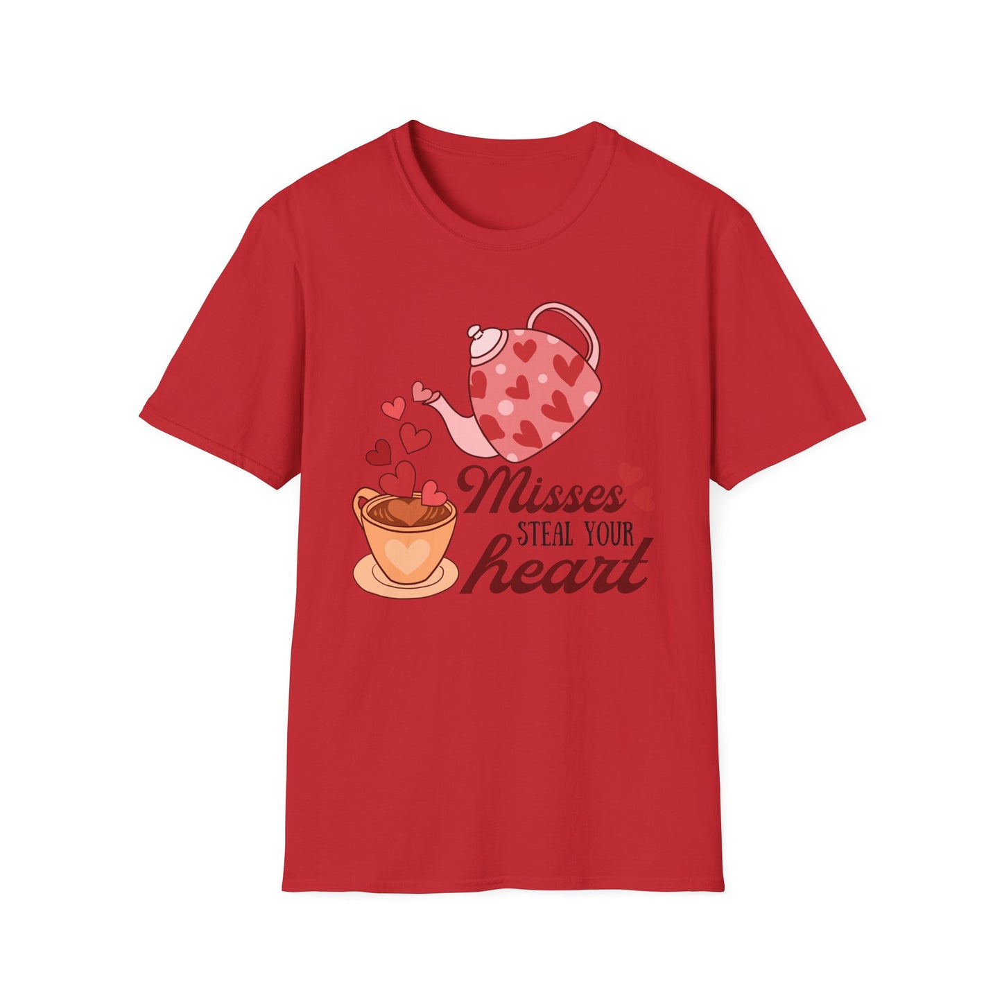 Charming 'Steal Your Heart' Teapot T-Shirt | Adorable Valentine's Day Love & Tea Lover Gift | Sweet Romantic Tee
