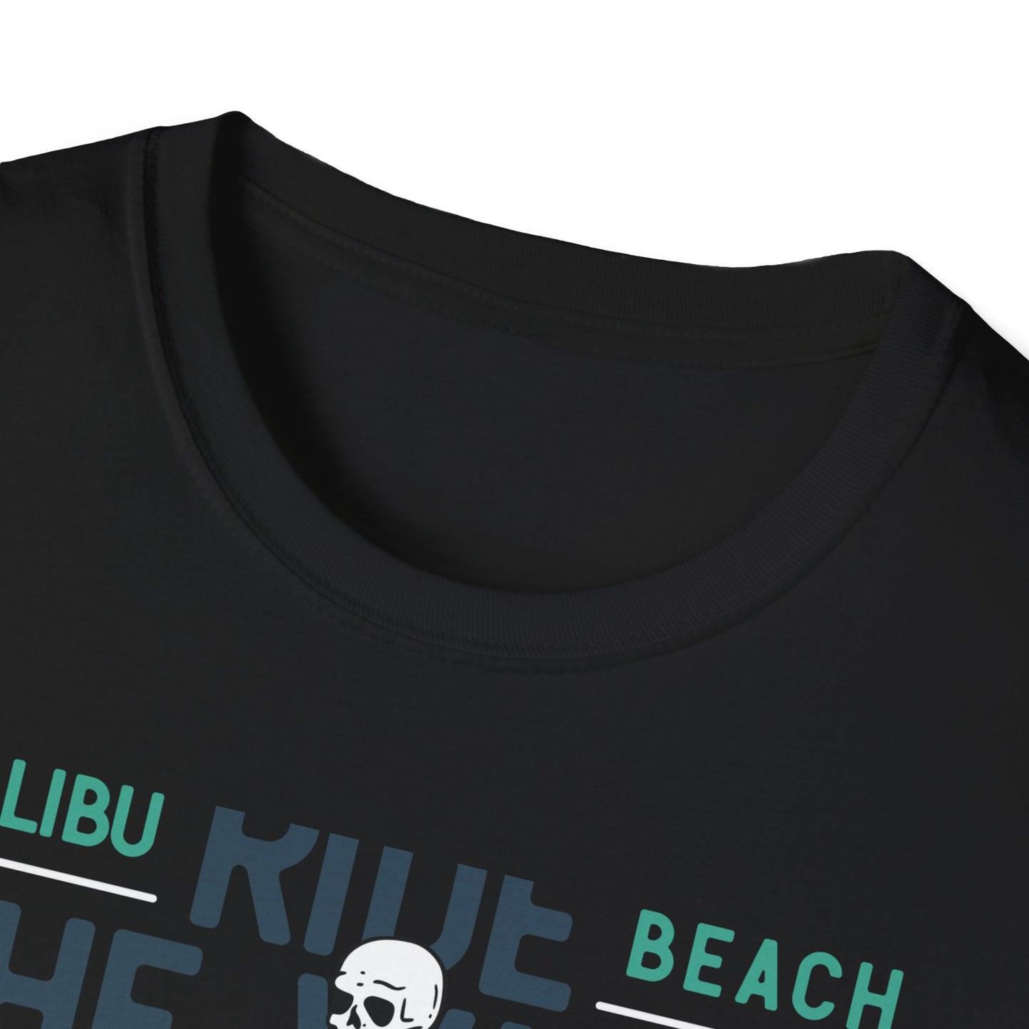 Epic Malibu Skeleton Surfer T-Shirt - Ride The Waves California Beach Retro Tee | Unique Vintage Style Surf Graphic