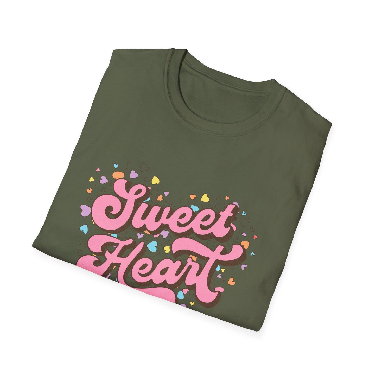 Adorable Sweet Heart T-Shirt | Retro Pastel Hearts Valentine's Day Gift for Her