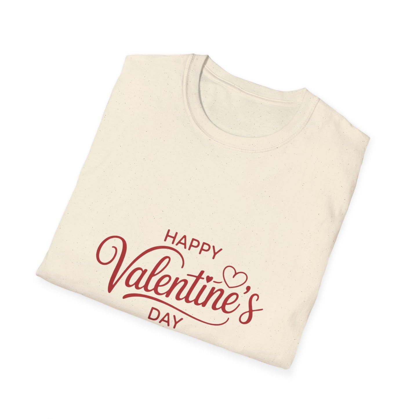 Celebrate Love: Happy Valentine's Day T-Shirt | Romantic Script Heart Design Tee for Sweethearts | Perfect Gift