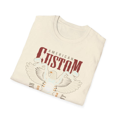 Legendary American Custom Eagle Motorcycle T-Shirt - Bold Biker Ride Fast or Die Last Tee, Vintage Chopper Enthusiast Gift