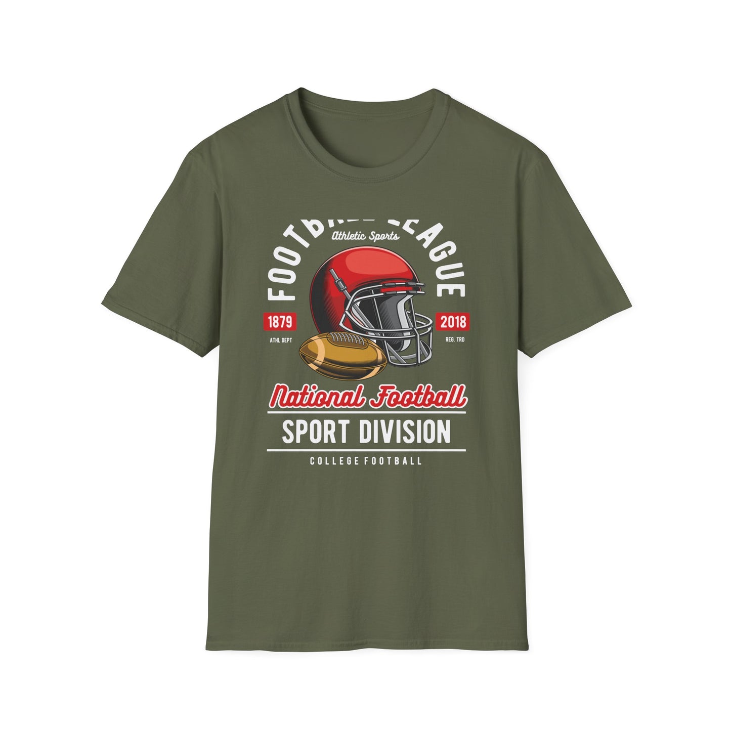 Classic National Football T-Shirt - Vintage Helmet & Ball Design - Essential Game Day Fan Gear | Ultimate Sports Lover Gift