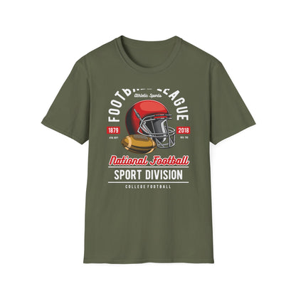 Classic National Football T-Shirt - Vintage Helmet & Ball Design - Essential Game Day Fan Gear | Ultimate Sports Lover Gift