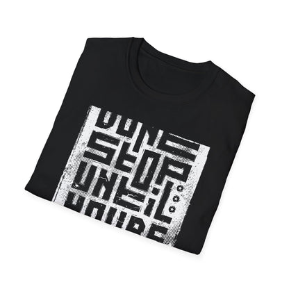 Ultimate 'Don't Stop Until You're Proud' T-Shirt | Bold Motivational & Gym Wear | Distressed Inspirational Tee