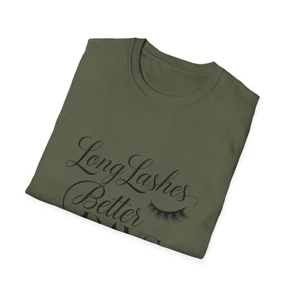 Chic Long Lashes Better Days T-Shirt | Empowering Lash Lover & Beauty Enthusiast Tee | Positive Vibes Gift